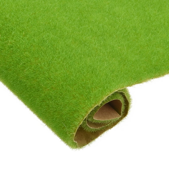 Artificial Grass Mat 3" x 10" Light Green Realistic Fake Turf for Garden Lawn Decoration Sand Table 4pcs