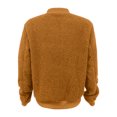 thumbnail image 7 of Women's Fashion Warm Shearling Zip Up Solid Jacket Khaki Yellow M, 7 of 7