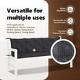 thumbnail image 3 of vidaXL Indoor/Outdoor Bench Cushions 2 pcs, Non-slip, Water-Repellent, Black 70.9"x19.7"x2.8", 3 of 8