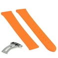 thumbnail image 2 of 20MM RUBBER STRAP BAND BUCKLE DEPLOYMENT CLASP FOR OMEGA SEAMASTER PLANET ORANGE, 2 of 2