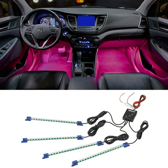 LEDGlow 4pc Pink LED Interior Underdash Lighting Kit