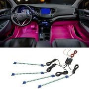 LEDGlow 4pc Pink LED Interior Underdash Lighting Kit