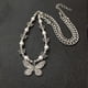 thumbnail image 3 of 2023-gothic Butterfly Pendant Chains NecklacesB, 3 of 3