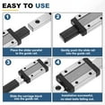 thumbnail image 4 of MGN9 250mm Linear Sliding Rail Guide with MGN9H Sliding Carriage Block and Mini Guide, Linear Motion Guideway for Mini Engraving CNC Machine 3D Printer, 4 of 6