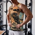 thumbnail image 5 of KLL Playful Otter Tropical Beach Print Men's Muscle Gym Workout Stringer Tank Tops Bodybuilding Fitness T-Shirts Tank Tops Men-Medium, 5 of 7