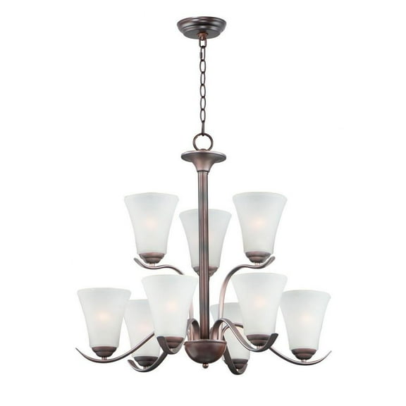 -9 Light Chandelier-26 inches Wide By 25 inches High-Oil Rubbed Bronze Finish Bailey Street Home 93-Bel-4167579