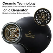 Olivia Garden Ceramic + Ion Professional Hair Dryer CIDR1 | Lightweight Fast-Drying Hair Dryer with Ionic Technology