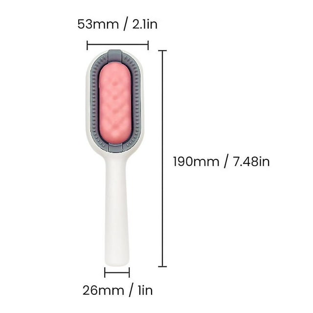 Long Bristles Pink Pet Brush Grooming Comb Soft Bristles Pet Grooming Brush for Massage Removal of Loose Tangled Hair