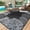 A01-Black & White, variant on SIXHOME 5'x8' Feet Waterproof Outdoor Rug, Reversible Black Plastic Patio Mat with Straw Texture Tropical Palm Leaf, Non-Slip Carpet for Camping, RV, Balcony, Porch, Picnic