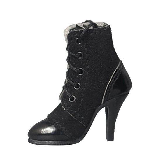 1/6 12"""" Women's Lace Shoes for CY Girl Female Figure Black
