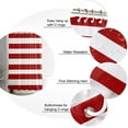 thumbnail image 4 of Athenstics Red and White Stripe Shower Curtain for Bathroom, Waterprrof Polyester Fabric Shower Curtains Christmas Red Decorative Curtains for Bathroom Curtain Sets with Hooks, Standard Size 72" x 72", 4 of 6