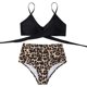 thumbnail image 3 of Trajes de baño de dos piezas con estampado floral y tanga de cintura alta y entrecruzado para mujer$Trajes de baño de dos piezas con estampado floral y tanga de cintura alta y entrecruzado, 3 of 4
