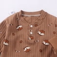 thumbnail image 5 of CAUYDY Baby Bodysuit Long Sleeve Romper Newborn Fall Winter Pajamas Preemie Infant Boys Girls Sleepers Loungewear Sizes 0-3 Months,Brown, 5 of 7