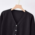 thumbnail image 6 of Weiqiqre Sweaters for Women Long Sleeve Button Down Vee Neck Classic Sweater Knit Cardigan, 6 of 9