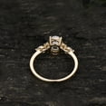 thumbnail image 3 of Cora Jewellery 1.35CT Oval Moissanite Solitaire Engagement Ring For Women, 18K Yellow Gold, 3 of 6