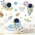 thumbnail image 5 of Farcauo Space Decor Astronaut Wall Stickers Murals & Decals Space Theme Bedroom Classroom Playroom Sticker Outer Spaces Room Decor Spaces Wallpaper Planet Wall Decals for Boys Girls Room, 5 of 5