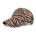 thumbnail image 2 of XIAOCHA Womens Zebra Print Baseball Cap Breathable Travel Sports Dad Hat,Brown, 2 of 6