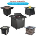 thumbnail image 2 of Saking Fire Pit Cover, Waterproof Firepit Cover Square 30x30 Inch Outdoor Gas Propane Fire Table Cover, 2 of 6
