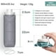 thumbnail image 2 of Botella de agua plegable con válvula a prueba de fugas 600 ml reutilizable Sin BPA de siliconasenderismo yoga viajes deportes gris oso de fresa, 2 of 5