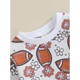 thumbnail image 2 of ZAXARRA Toddler Girls Clothes Long Sleeve Floral Rugby Heart Rugby Print Crewneck Sweatshirt Drawstring Pants Set, 2 of 6