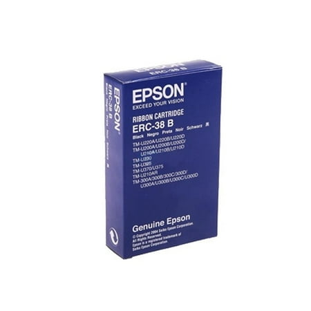 - Box of 10 Genuine Epson ERC-38B Black Printer Ribbon Cartridges