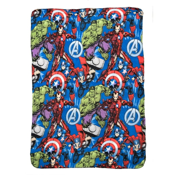 Marvel Avengers Throw Blanket 45" x 60" Thor Hulk Captain America