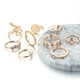 thumbnail image 3 of Anillos para mujer, regalos para mujer, moda femenina, juego de 9 anillos con hojas serpentinas geométricas, anillo ajustable, 3 of 4