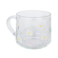 thumbnail image 1 of Taza de cristal transparente, taza de camping, taza de té, taza para beber, taza de , taza de té con asa, taza de agua para té, yogur, , leche Flores blancas Baoblaze Taza de café, 1 of 8