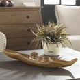 thumbnail image 4 of Uttermost Teak Coastal Style Teak Wood Leaf Bowl in Brown Finish, 4 of 4