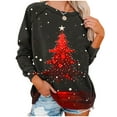 thumbnail image 5 of Levmjia Women Promotion Fall Winter Long Sleeves Fashion Casual Shirts Christmas Printing Round Neck Sweatshirt Crewneck Pullover Tunic Tops, 5 of 7