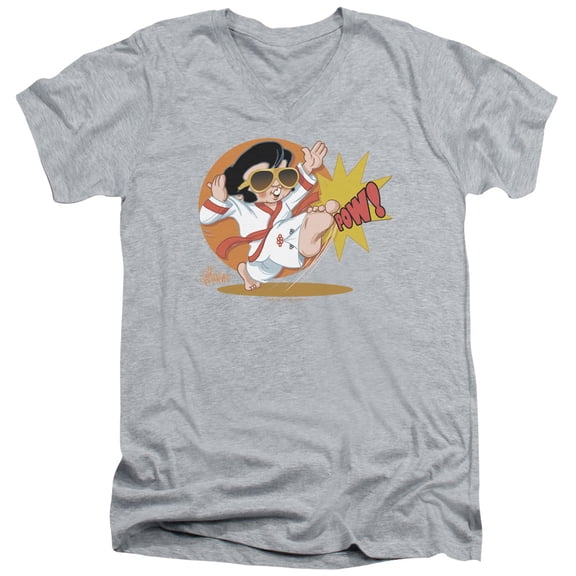 Elvis Presley - Karate King - Slim Fit V Neck Shirt - Small