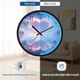 thumbnail image 5 of Voice Activated Clock with Glow Light 12 Inch Large Silent Wall Clock Battery Operated for Home Decor A Heart-shaped Cloud, 5 of 8