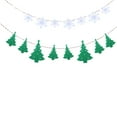 thumbnail image 1 of 3 metros Muñeco de nieve navideño y copo de nieve Árbol de Navidad Reno Jingle Bell Tela Banderines para fiestas Banners Guirnaldas Suministros de decoración de Navidad (Cuerda de colores aleatorios), 1 of 7