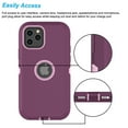 thumbnail image 5 of Njjex iPhone 12 Pro Max Cases, Sturdy Phone Case for iPhone 12 Pro Max 6.7", Full-Body Shockproof Protection Heavy Duty Armor Hard Plastic Rubber Rugged Bumper 3-in-1 Case Cover - Burgundy, 5 of 7