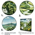 thumbnail image 3 of Designart "Pastures An Countryside Green wall art I" Landscapes Floater Framed Canvas Wall Art, 3 of 7