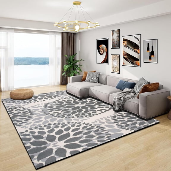 4x8ft Modern Style Crystal Velvet Floral Rug - Large Rugs Non-Slip Washable Bedroom Rugs Print Mat Doormat Floor Carpet For Living Room Office