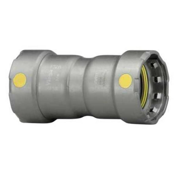 Viega 25021 MegaPressG 1-1/2 inch Stainless Coupling with stop, Carbon Steel