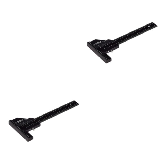 Speravity Herramienta de calibre de ángulo de carpintería de precisión de trazador de aleación de aluminio tipo T de 0-280mm Tipo 1 2Conjunto