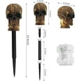 thumbnail image 4 of KyFree Halloween Decoration, 5PK Holiday Skull Pathway Lights, Waterproof & Battery Operated Skull Stake Lights for Holiday Decorations Outdoor Garden Yard Pathway Decor, 4 of 7