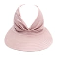 thumbnail image 1 of Summer Women Sun Hat Solid Color Anti-ultraviolet Hollow Out Top Elastic Wide Brim Sun Visor for Outdoor, 1 of 10