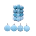 thumbnail image 2 of Christmas Velvet Flocked Textured Bauble Set, Mixed Shape Shatterproof Ornaments, for Xmas Tree Home Decor, 2 of 9