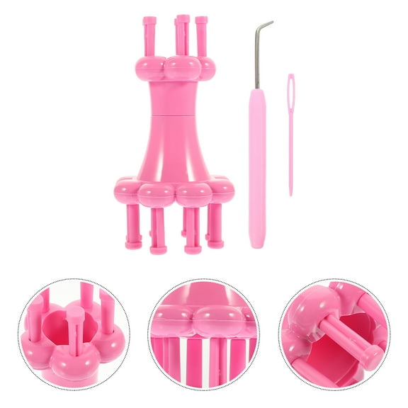 FRCOLOR diy knitting craft Knitter Plastic Women Rosy DIY Knitting Home Decor Birthday 1 Set