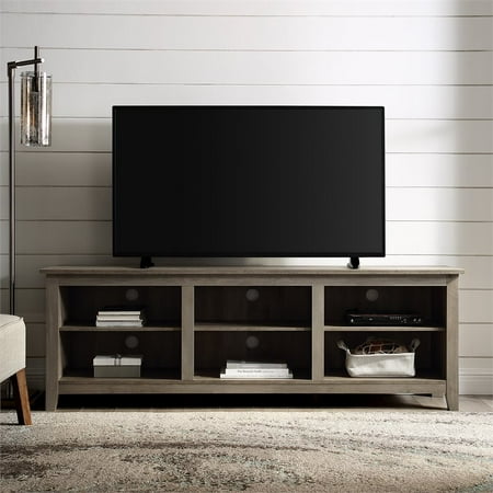70 Inch Wood Media Tv Stand Storage Console In Grey Wash 70 Inch Wood Media Tv Stand Storage Console In Grey Wash