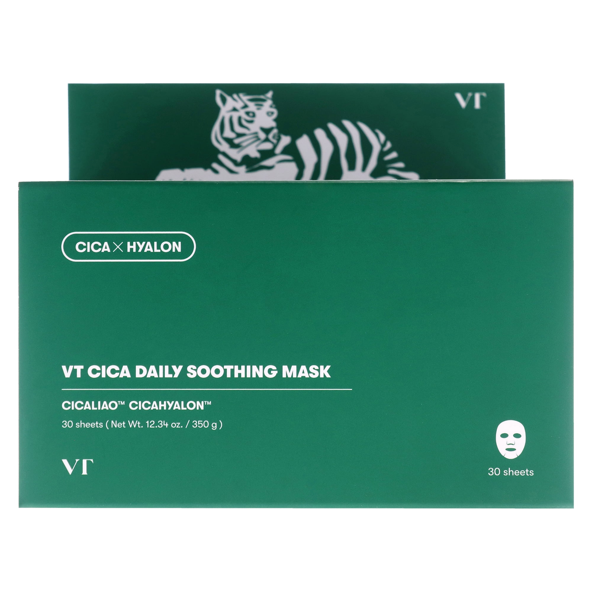 Vt Cosmetics Cica Daily Soothing Mask , 30 Pc Mask