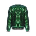 thumbnail image 2 of Eandarui Girls Shiny Sequin Bomber Jacket for Hip Hop Jazz Dsico Dance Costume Club Party Outerwear Green 16, 2 of 6