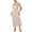 Beige, variant on Women's Two-Piece Evening Gown Dress Set with Short Sleeve Crew Neck Tea-Length Slim Fit for Wedding Party Cocktail Formal Prom Night Out Summer Spring Casual Wear Dresses
