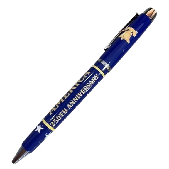 America 250th Anniversary 1776-2026 Commemorative Pen - Patriotic Ballpoint Pens with Premium Gift Box for Collectors & Special Gifting (Blue)