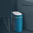 thumbnail image 3 of Inicio Smart Can Creative Washroom Wasebasket Storage Bucket Cubierta de Azul de Gloria Bote de basura inteligente, 3 of 9