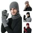 thumbnail image 2 of CSChome Hat Scarf Gloves Set Winter Hat Scarf Set - Unisex Thick Warm Elastic Non-Slip Touch Screen Cozy Windproof, 2 of 6