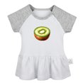 thumbnail image 1 of Fruit Kiwi Pattern Dresses For Baby, Newborn Babies Skirts, Infant Princess Dress, 0-24M Kids Graphic Clothes (Gray Raglan Dresses, 0-6 Months), 1 of 4